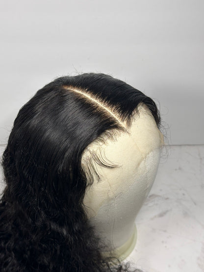 Water wave HD lace frontal virgin human hair wig