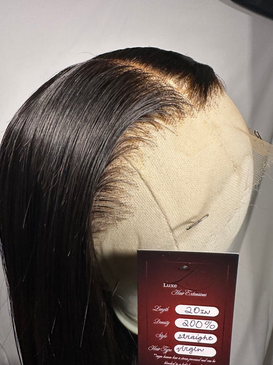 Straight 13x6 HD lace frontal virgin human hair wig
