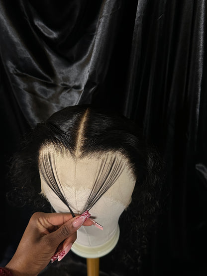 Water wave HD lace frontal virgin human hair wig