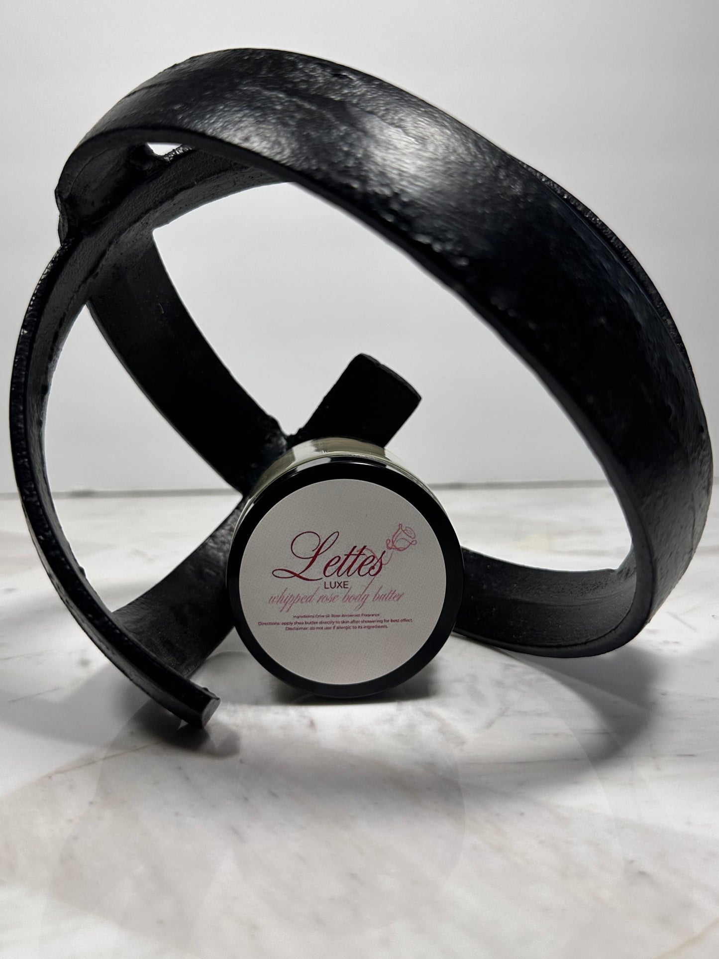 Whipped rose body butter